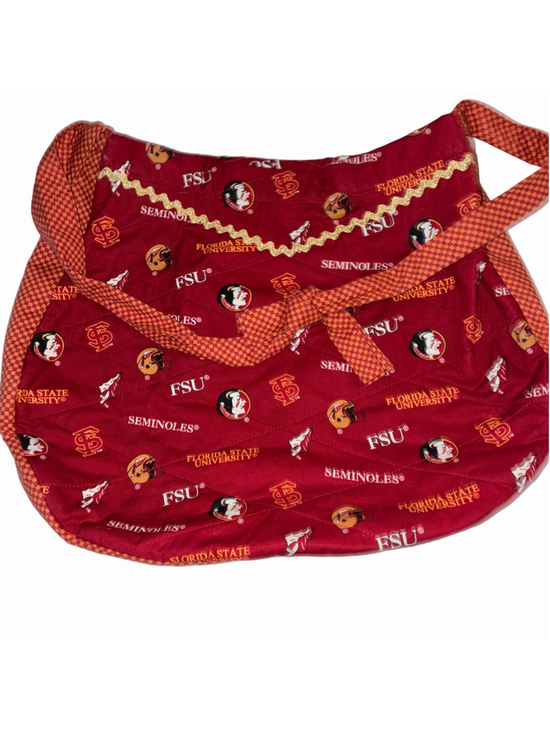NCAA Handbags - Women's Florida State Seminoles Shoulder Tote Bag, Red/Gold Handcrafted